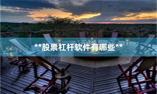 **股票杠杆软件有哪些**